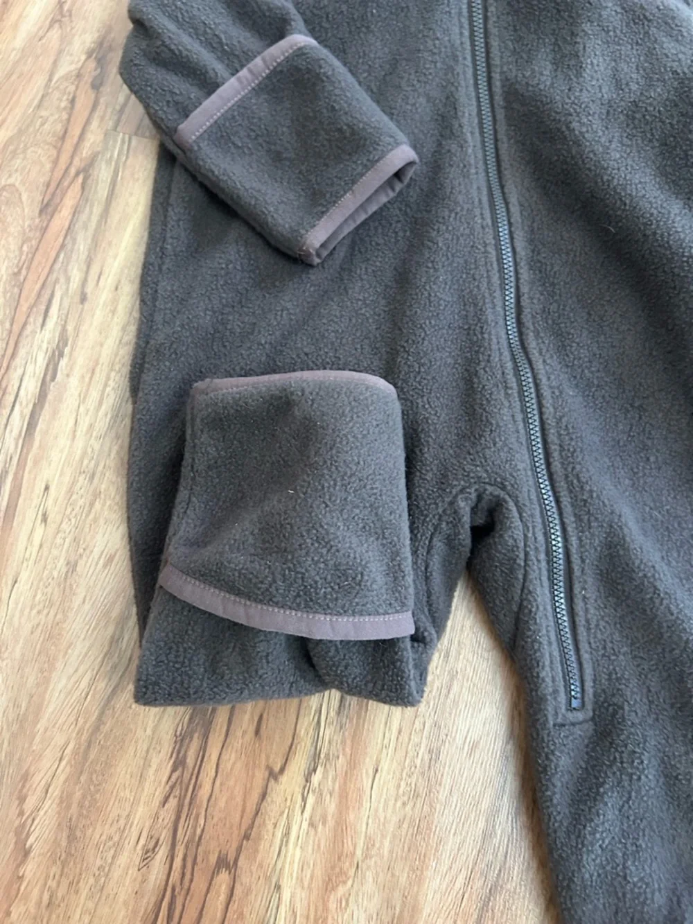 Columbia Tiny Bear ll Brown Fleece One Piece Snow Suit Baby Size 6-12 Mon